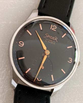 Orologio Spider anni '50 oversize black dial