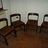 Set 4 sedie in legno da salotto