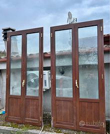 Finestre alluninio finto legno nuove