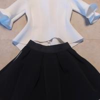 completo Monnalisa bianco nero femminile