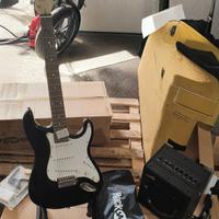chitarra elettrica in kit completa di amplificator