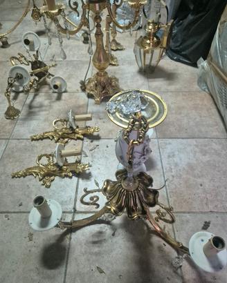Lotto Illuminazione Vintage - Capodimonte e Ottone