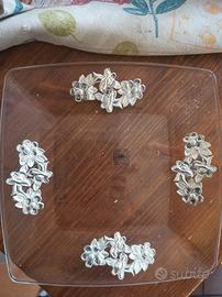 Piatto vetro e argento 