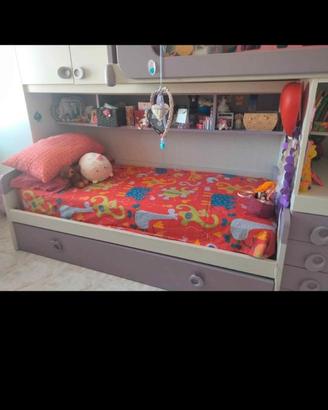 Cameretta Giessegi a ponte 3 letti bambina