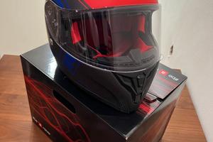 Casco Aprilia FF Race nero con motivi rossi e blu