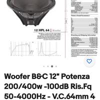 B&C Woofer 12 hpl 64