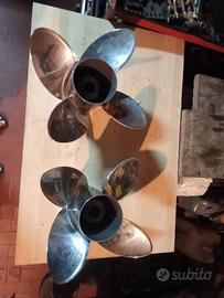Coppia eliche acciaio 4 pale passo 19 VENSURA nuov