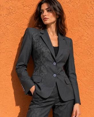 Givenchy Blazer Donna Taglia 40 Lana 100% Gessato 