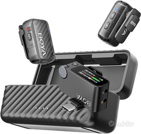 BOYA BOYAMIC 2 Microfono Lavalier Mini, Wireless