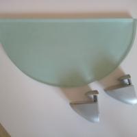 MENSOLA ROTONDA IN VETRO SATINATO