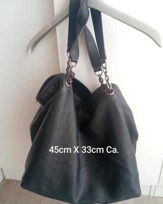 borsa pelle nera grande