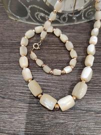 Collana vintage in pietra naturale