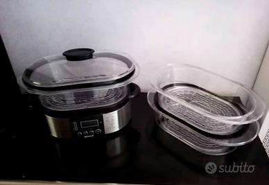 Vaporiera Elettrica 800W 3 Vaschette cottura vapor