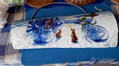 Tegola Natalizia dipinta