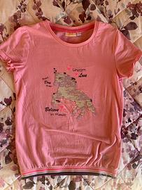 Maglietta con unicorno paillette