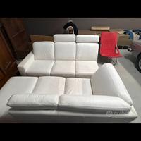 Divano pelle bianco