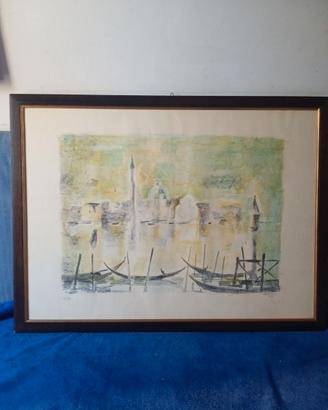 Quadro vintage acquerello Eliano Fantuzzi del 1958
