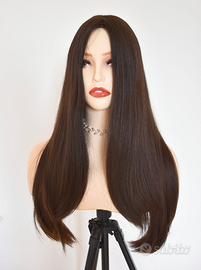 Parrucca lunga con capelli lisci alta qualità