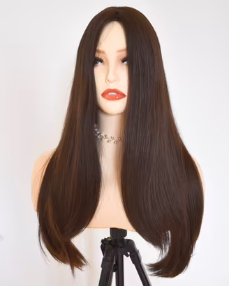 Parrucca lunga con capelli lisci alta qualità