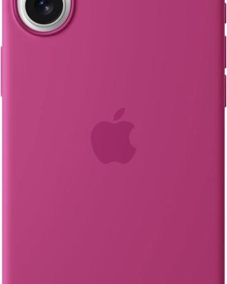 Cover in silicone per iPhone 16 Plus - Fucsia