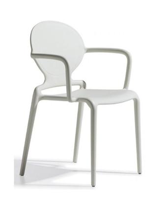 1 Sedia con braccioli Gio Scab colore Bianco