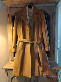cappotto in pelle beige