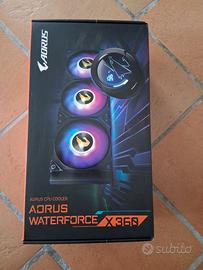 AORUS WATERFORCE X 360 sistema di raffreddamento