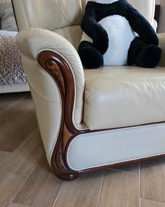 poltrona in vera pelle artigianale 