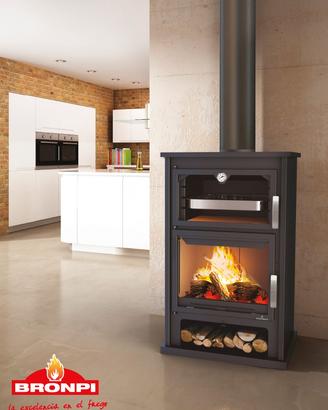 Stufa a legna con forno Brompi Suiza