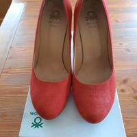 Décolleté rosse effetto scamosciato misura 39