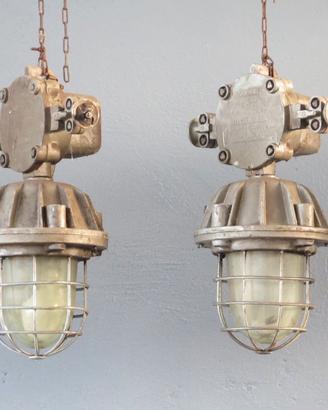 Lampada industriale da fabbrica vintage