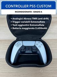 Controller PS5 modificato ExtremeRate e Aknes