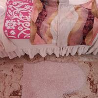 tris tappeti bagno più due tappetini in velluto 