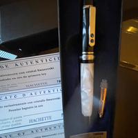 Penna stilografica placcata oro con Swarovski