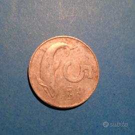5 lire delfino del 1951, rara.