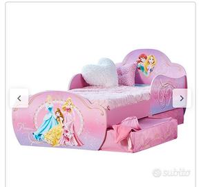 🌸 Lettino Principesse Disney con sponde e conteni