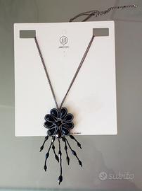 Collana J.LO Jennifer Lopez catena ciondolo nero