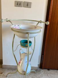 SET BAGNO / SET TOILETTE - LAVABO IN FERRO