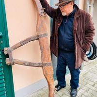ANTICO GIOGO originale in legno e ferro