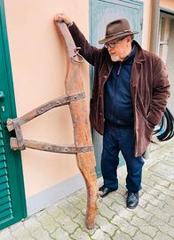 ANTICO GIOGO originale in legno e ferro