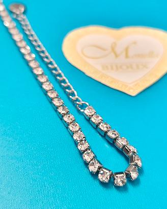 Bracciale Tennis acciaio uomo donna zirconi