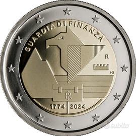 Moneta due euro guardia di finanza 2024