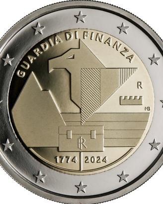 Moneta due euro guardia di finanza 2024