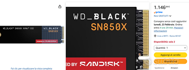 SSD WD_BLACK SN850X NVMe SSD 8TB