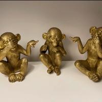 Scimmie decorative non vedo, non sento, non parlo