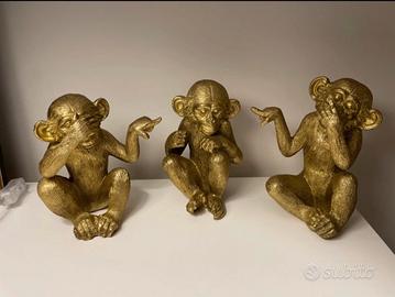 Scimmie decorative non vedo, non sento, non parlo