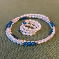 Set bracciale e anello di perle