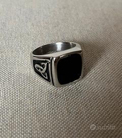 Anello acciaio uomo
