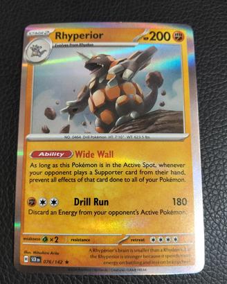 Pokémon Rhyperior Rara Holo EN 076/142