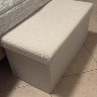 Pouf contenitore bianco